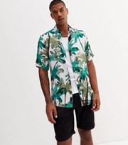 Only & Sons Grey Palm Tree Twill Shirt